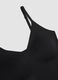 Black stretch-fabric vest top with plunging neckline_2