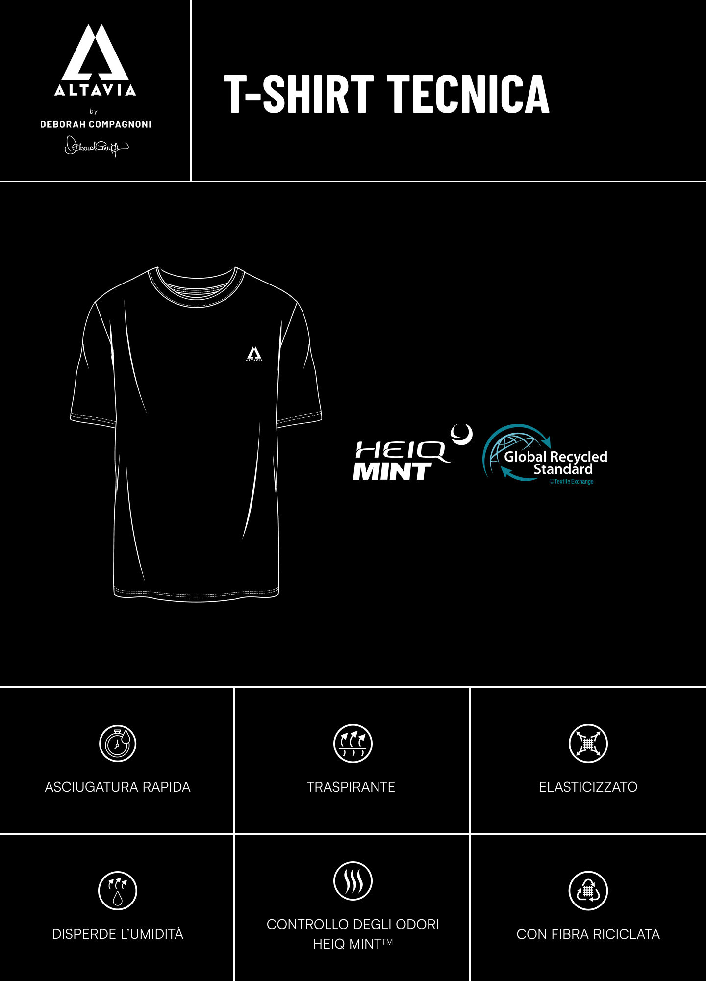 T-shirt tecnica ALTAVIA WITH DEBORAH COMPAGNONI