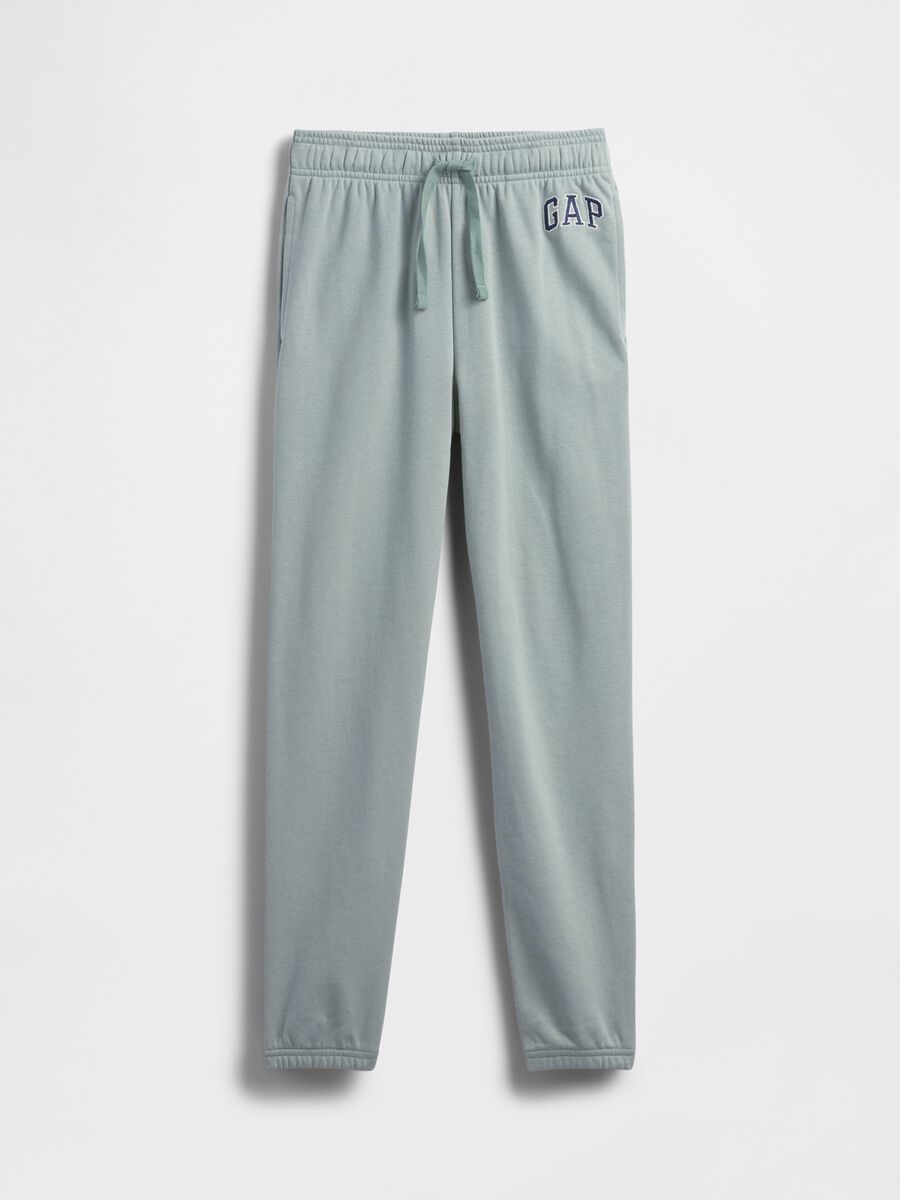 Boys' Green Cotton Blend Jogger Trousers Regular Fit_3