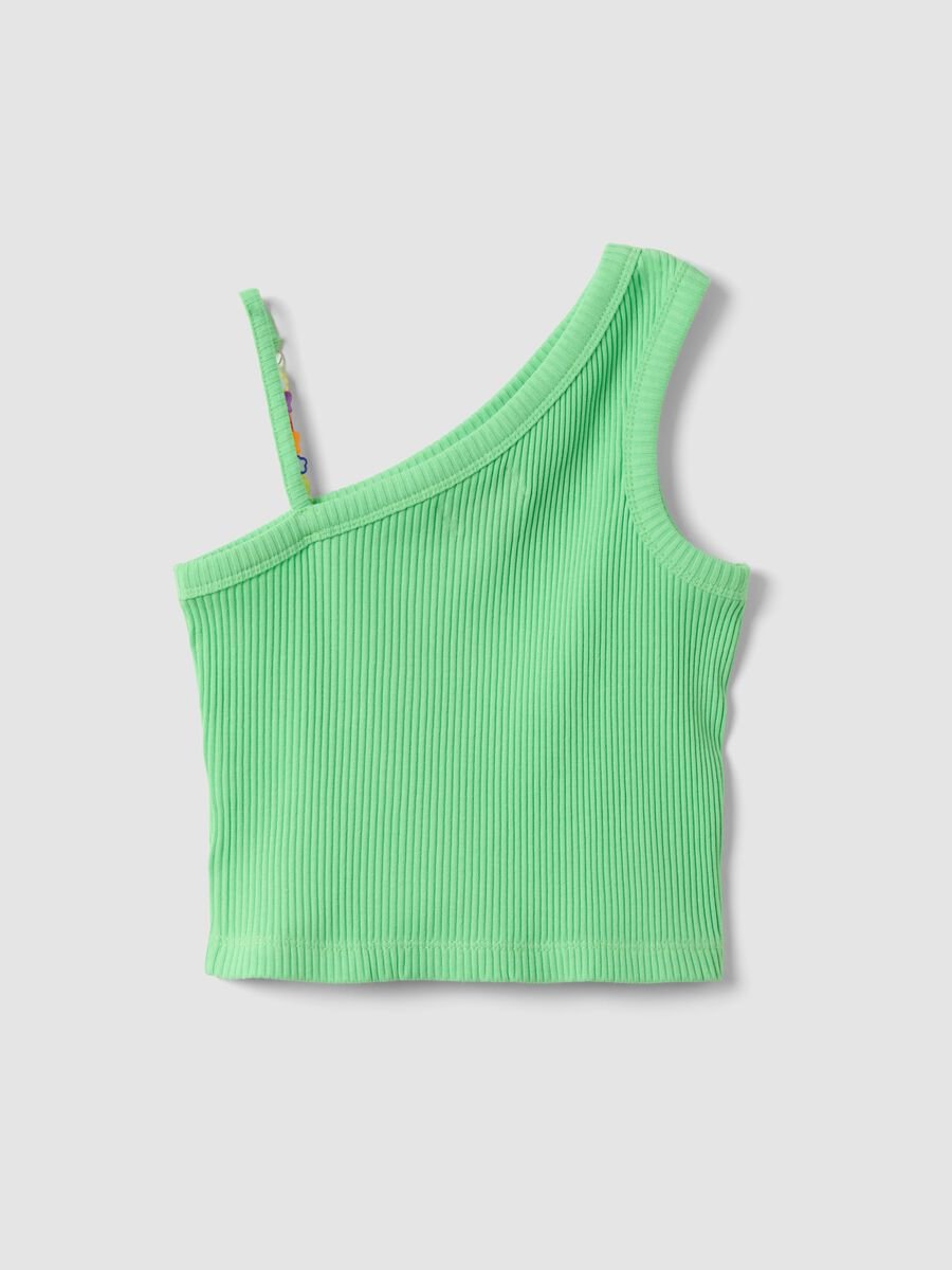 Green one-shoulder top_2