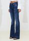Slim Flare Dark Blue Washed Denim Jeans_2