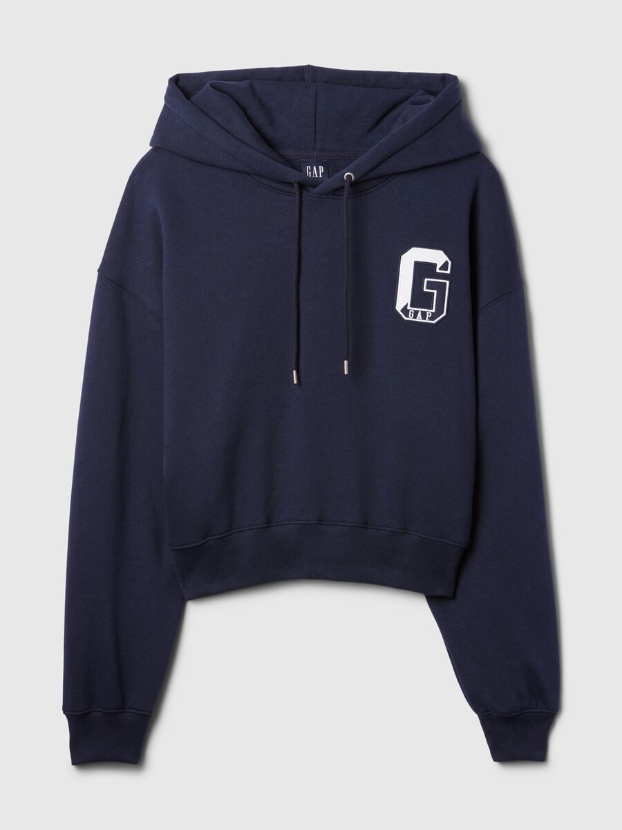 Felpa oversize con cappuccio e logo_3