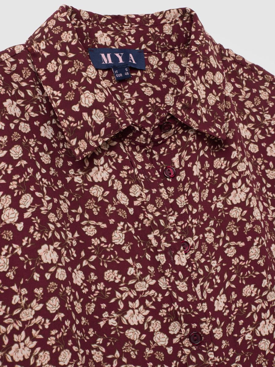 Multicolour mixed fabric regular fit shirt_5