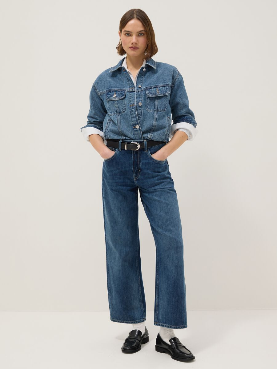 Pure Cotton Blue Baggy Fit Jeans_1