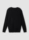 Black crew-neck viscose-blend jumper, regular fit_2