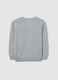 Grey children's sweater in pure cotton with oversized fit_1