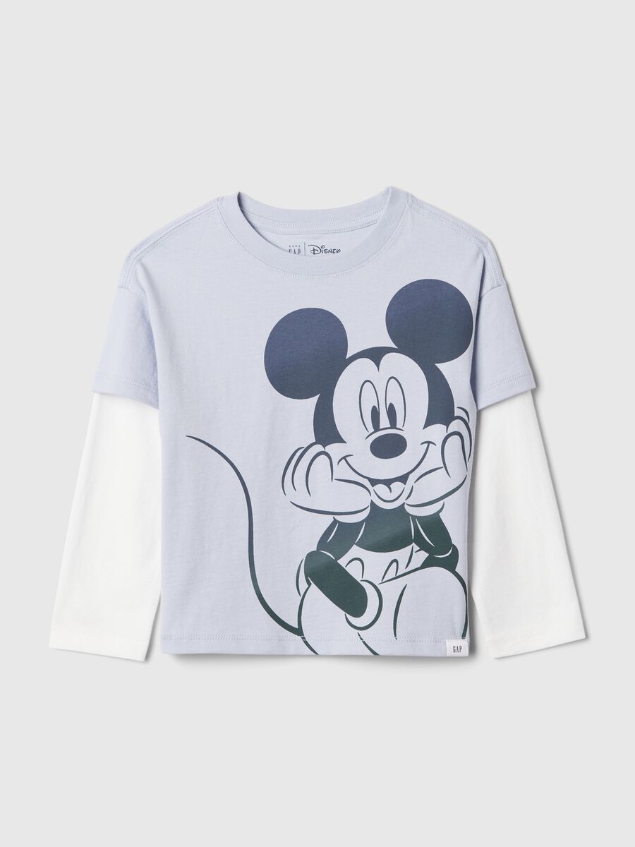 Cotton T-shirt with Mickey Mouse print_0