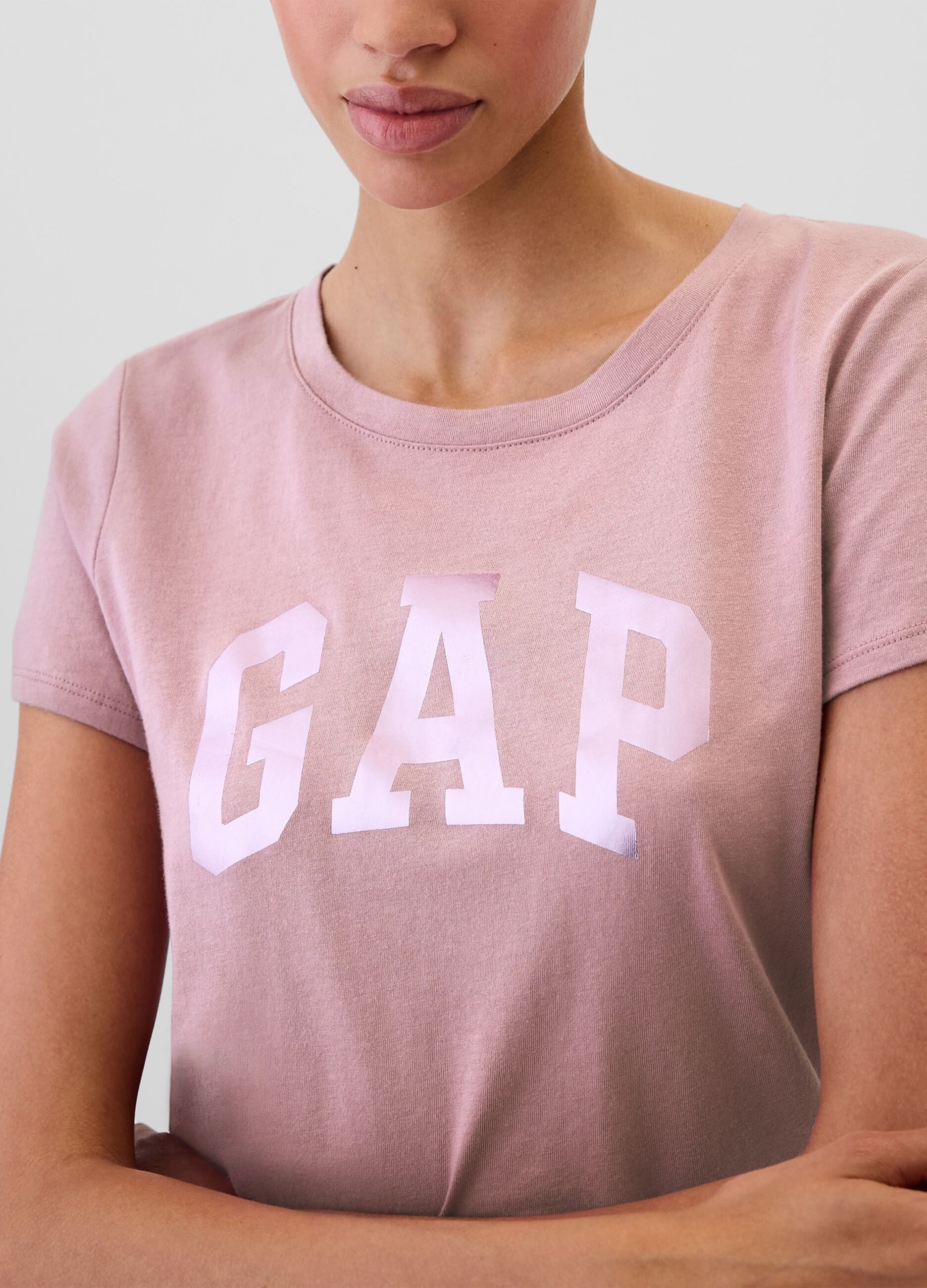 T-shirt with logo print in foil
