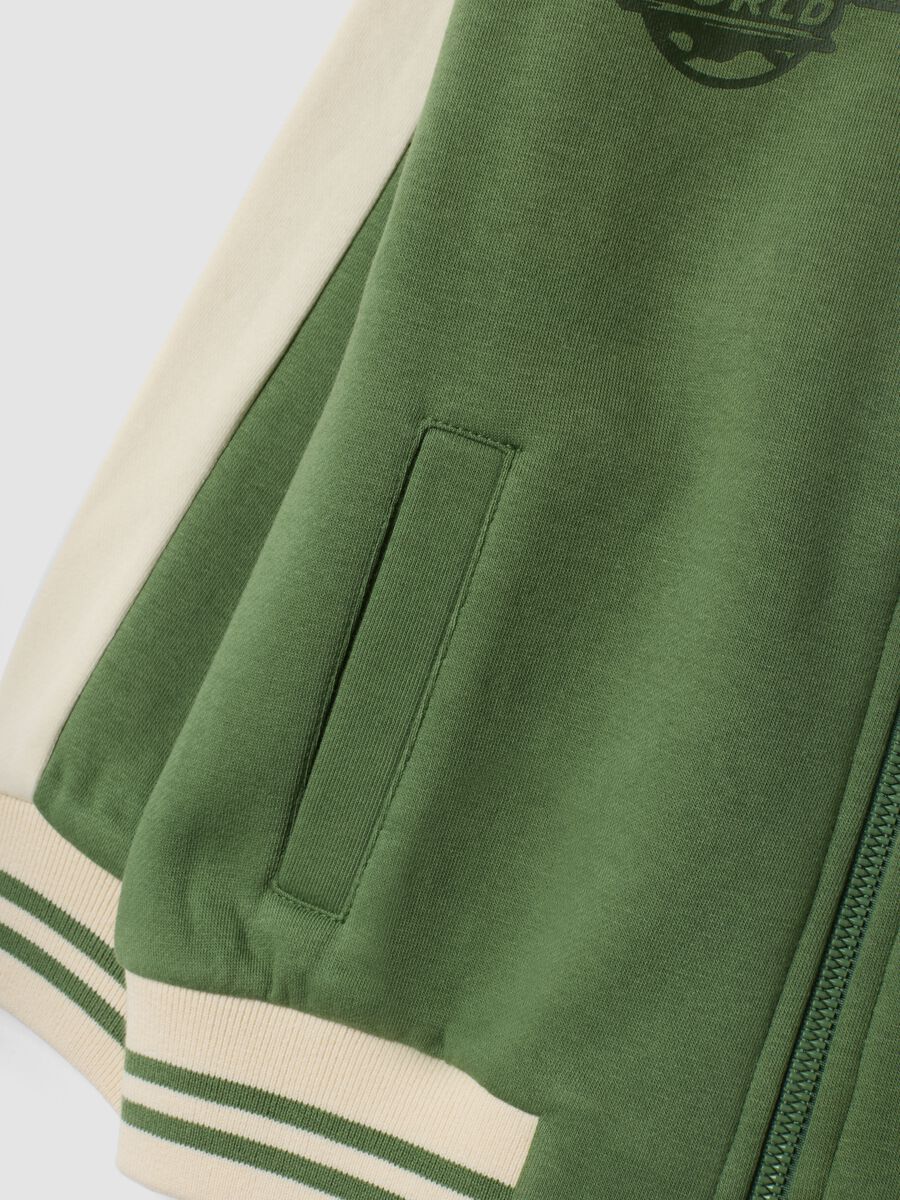 Felpa over fit verde in misto cotone con stampa Mario Kart_3
