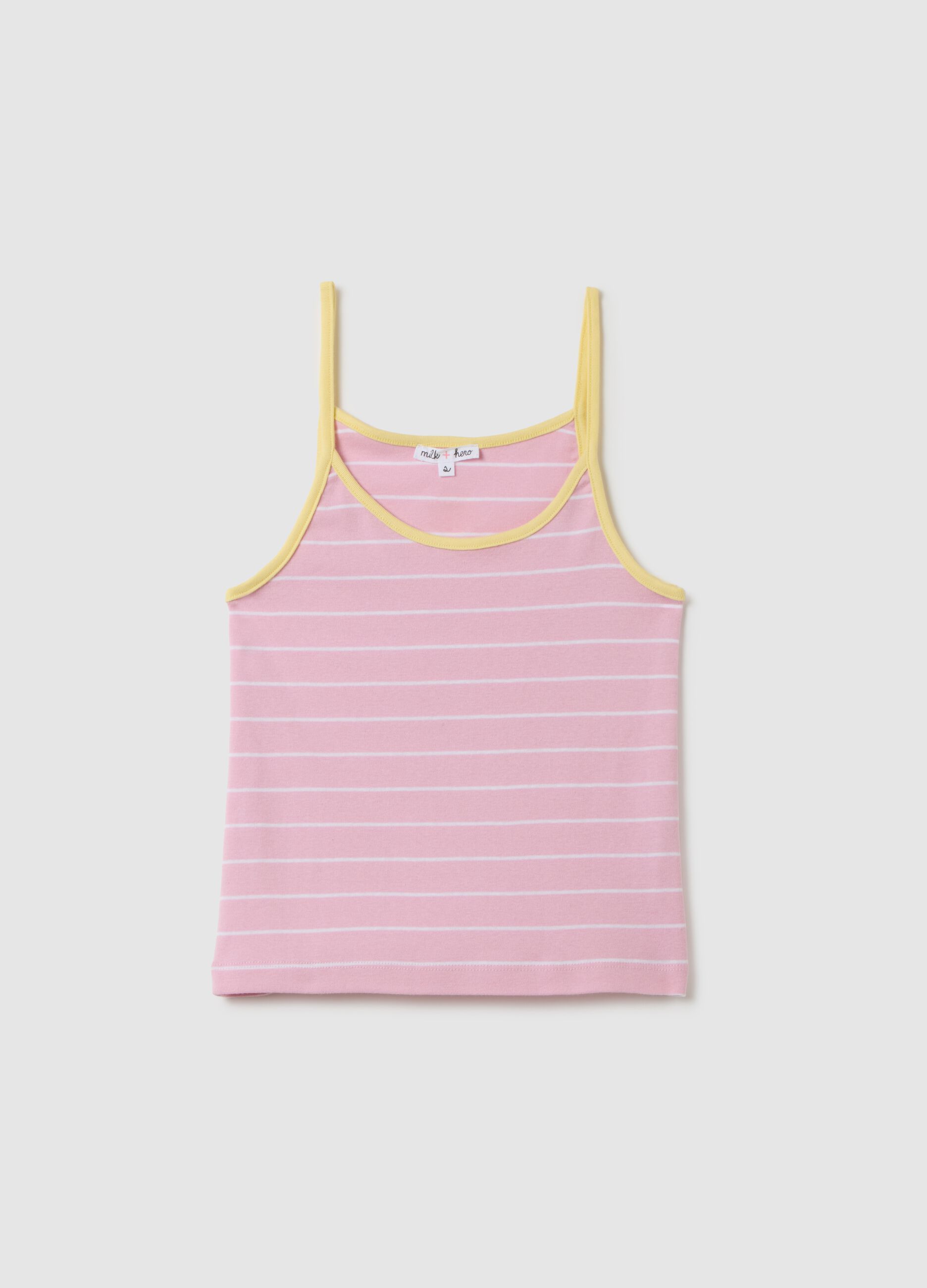 Canotta da donna in puro cotone multicolor regular fit