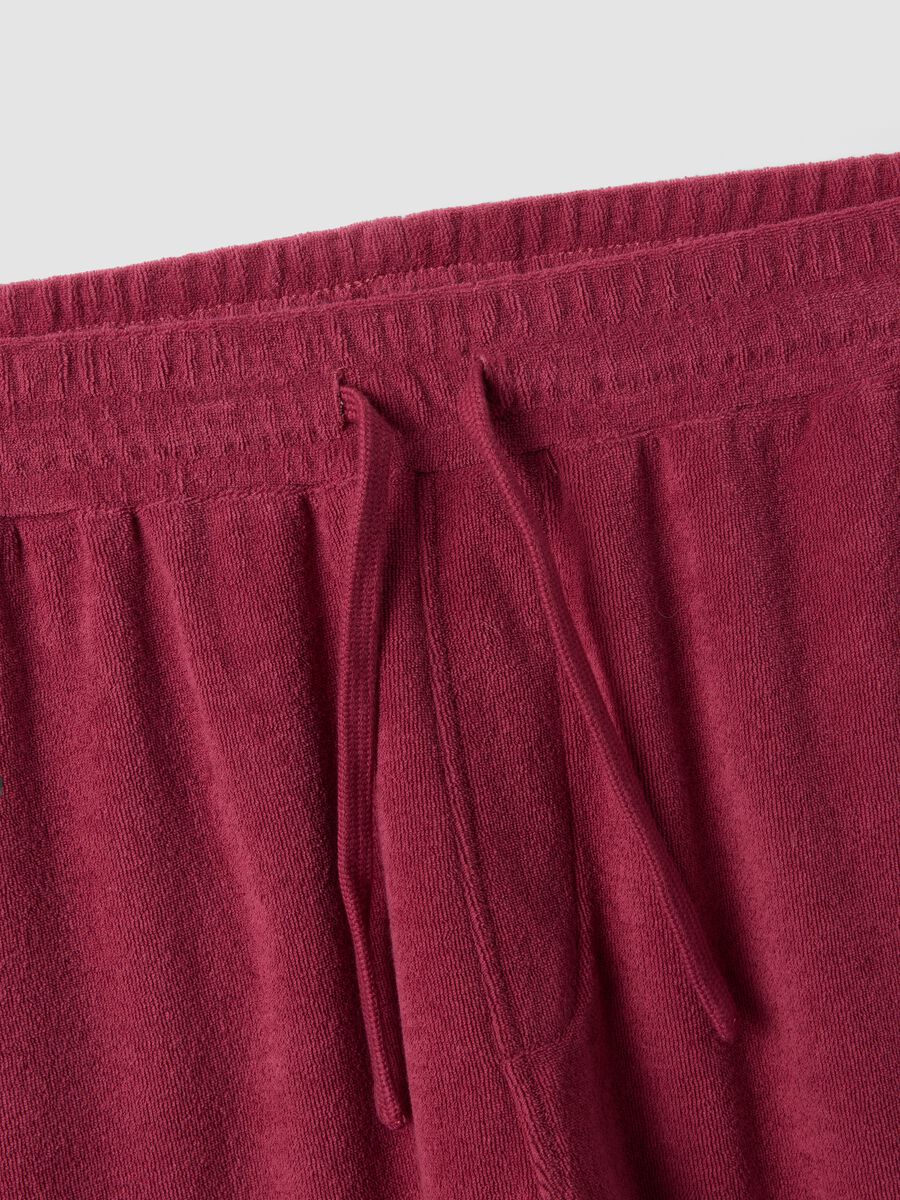 Shorts jogger rosa in misto cotone con vita elasticizzata regular fit_5