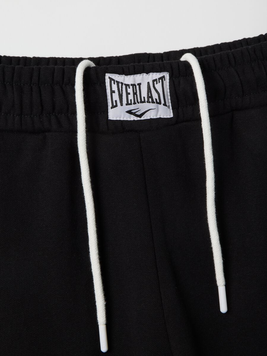 Pantaloni jogger in misto cotone a righe multicolor regular fit con logo_5