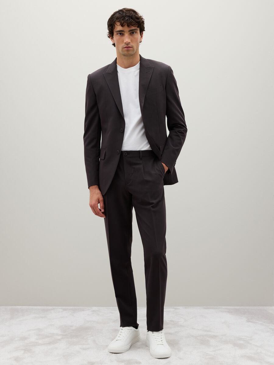 Black Slim Fit Trousers_0