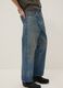 Jeans baggy in puro cotone denim con stampa vintage_3