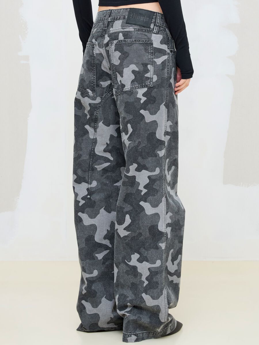 Wide Leg Denim Dark Camo_3