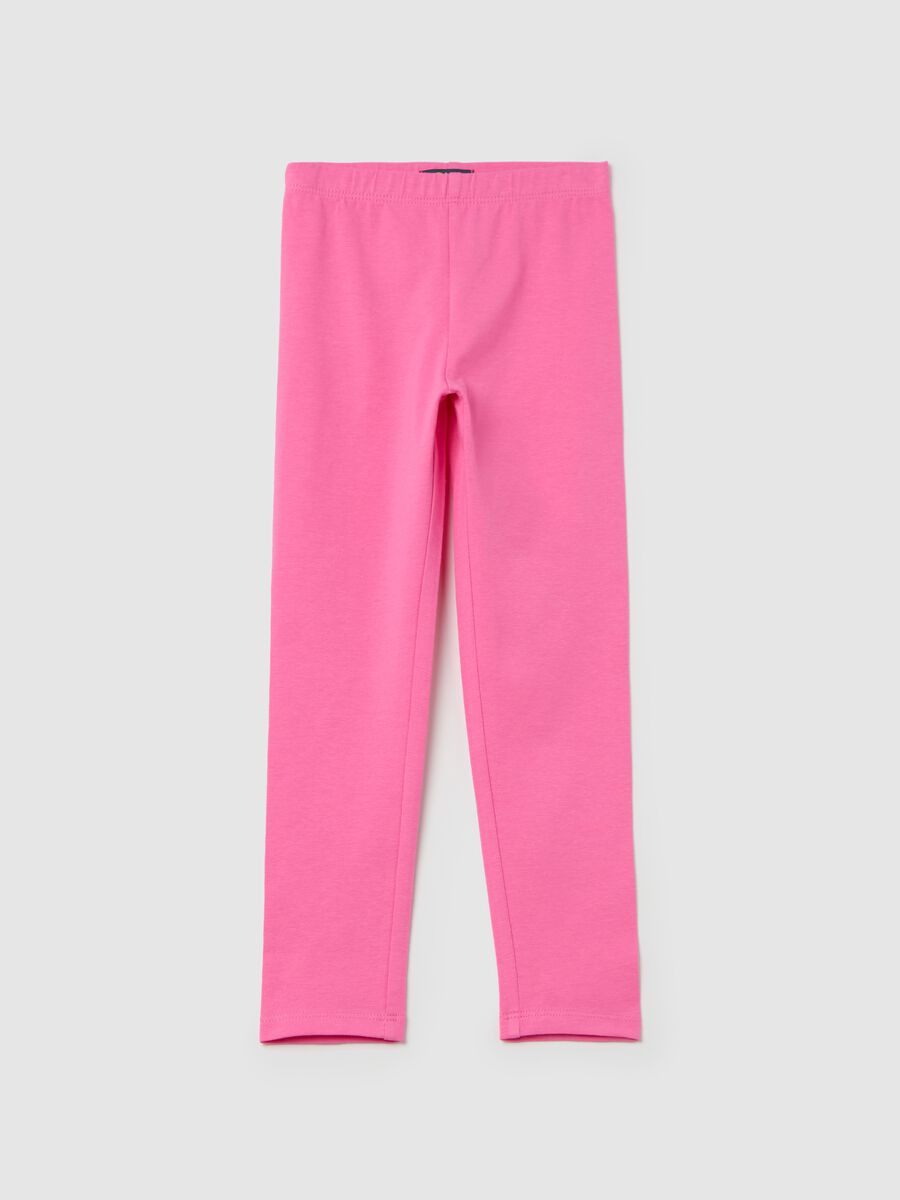 Stretch cotton leggings_0