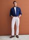 Jeans beige in puro cotone straight fit_1