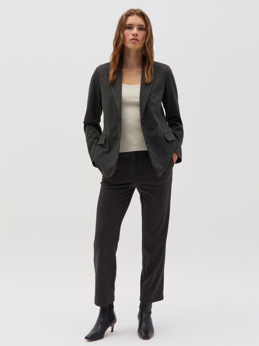 Blazer gessato monopetto_1