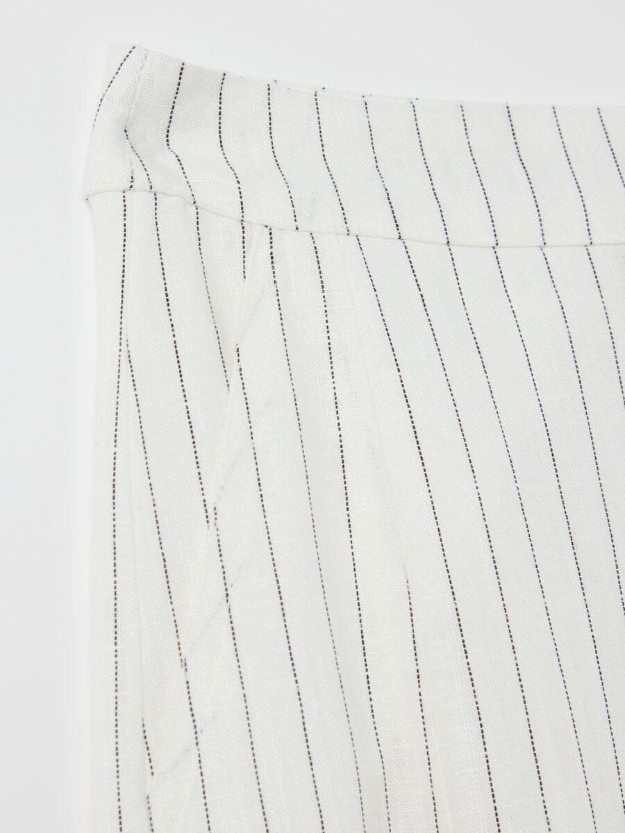 Long white pinstriped skirt_5
