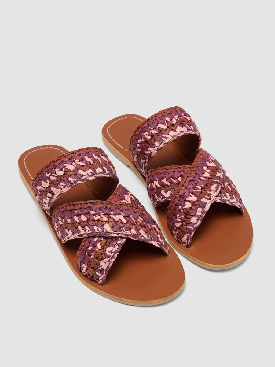 Pink woven sandals_1