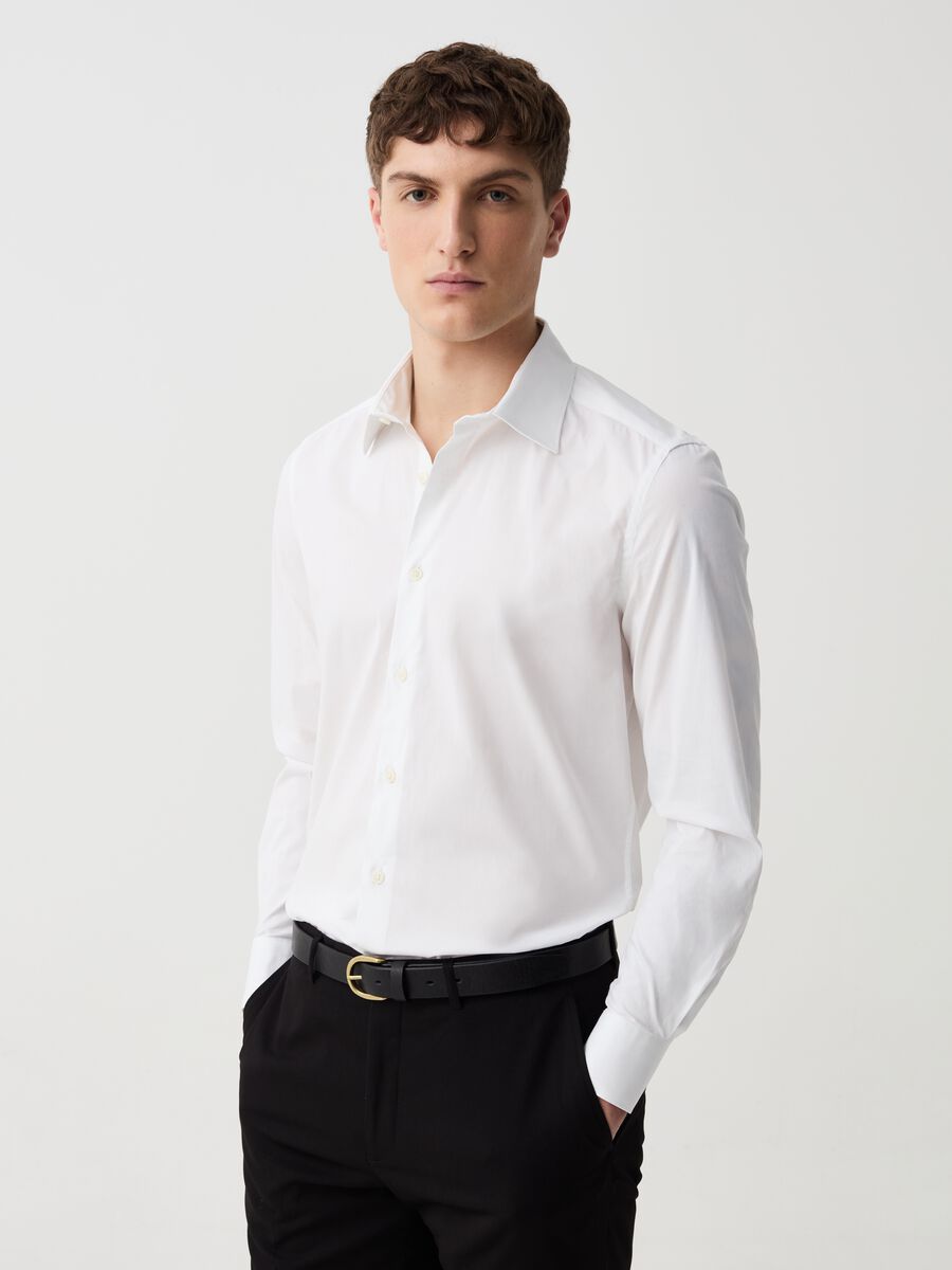 Slim-fit stretch shirt_0