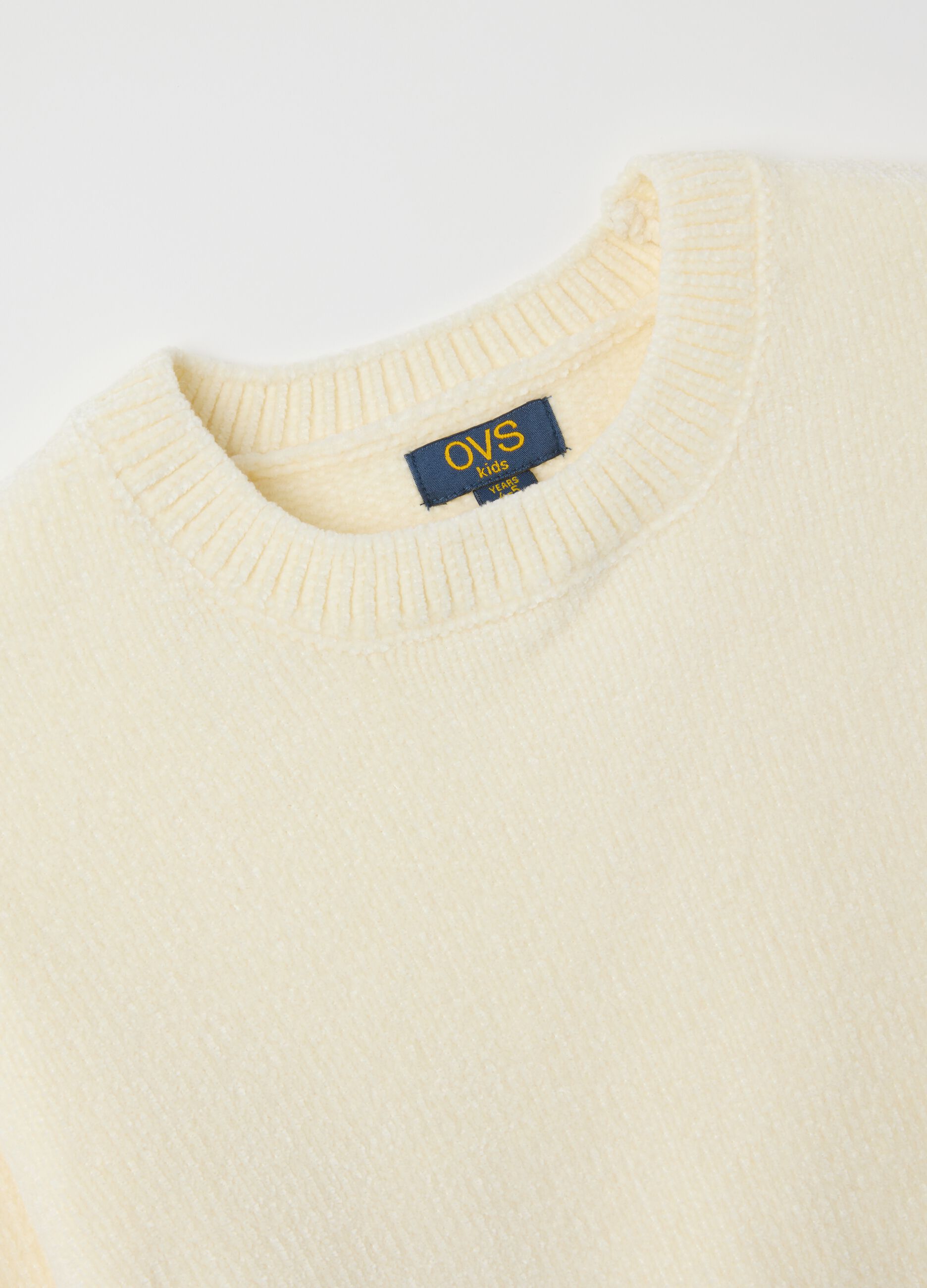 Girls' beige regular fit sweater