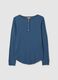 Long-sleeve blue maternity T-shirt with stretch fabric_4
