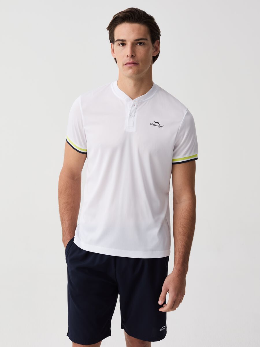 Slazenger tennis polo shirt with mandarin collar_2