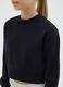 Girls' black regular fit pure cotton sweatshirt_2
