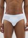 Set of three white cotton briefs with regular fit_1