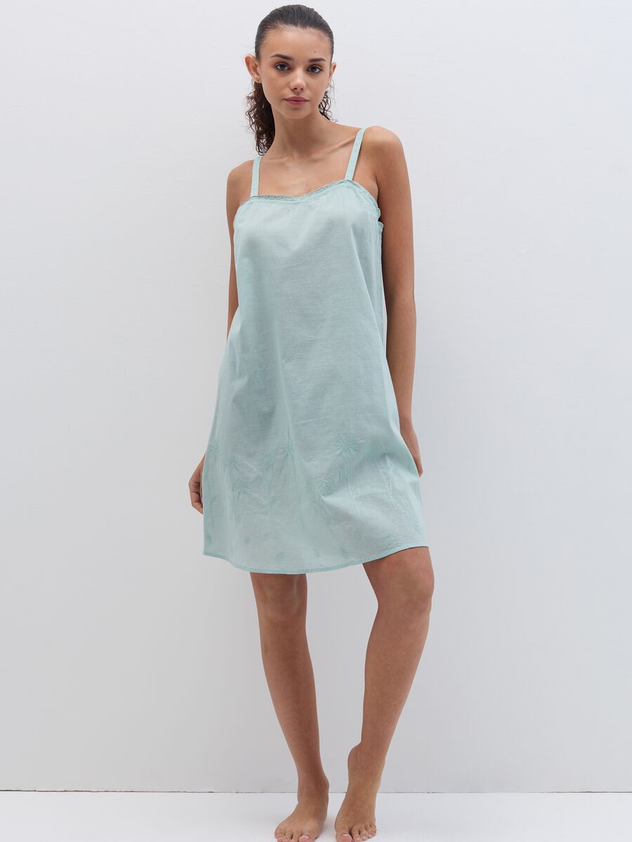 Cotton nightdress with embroidery_0