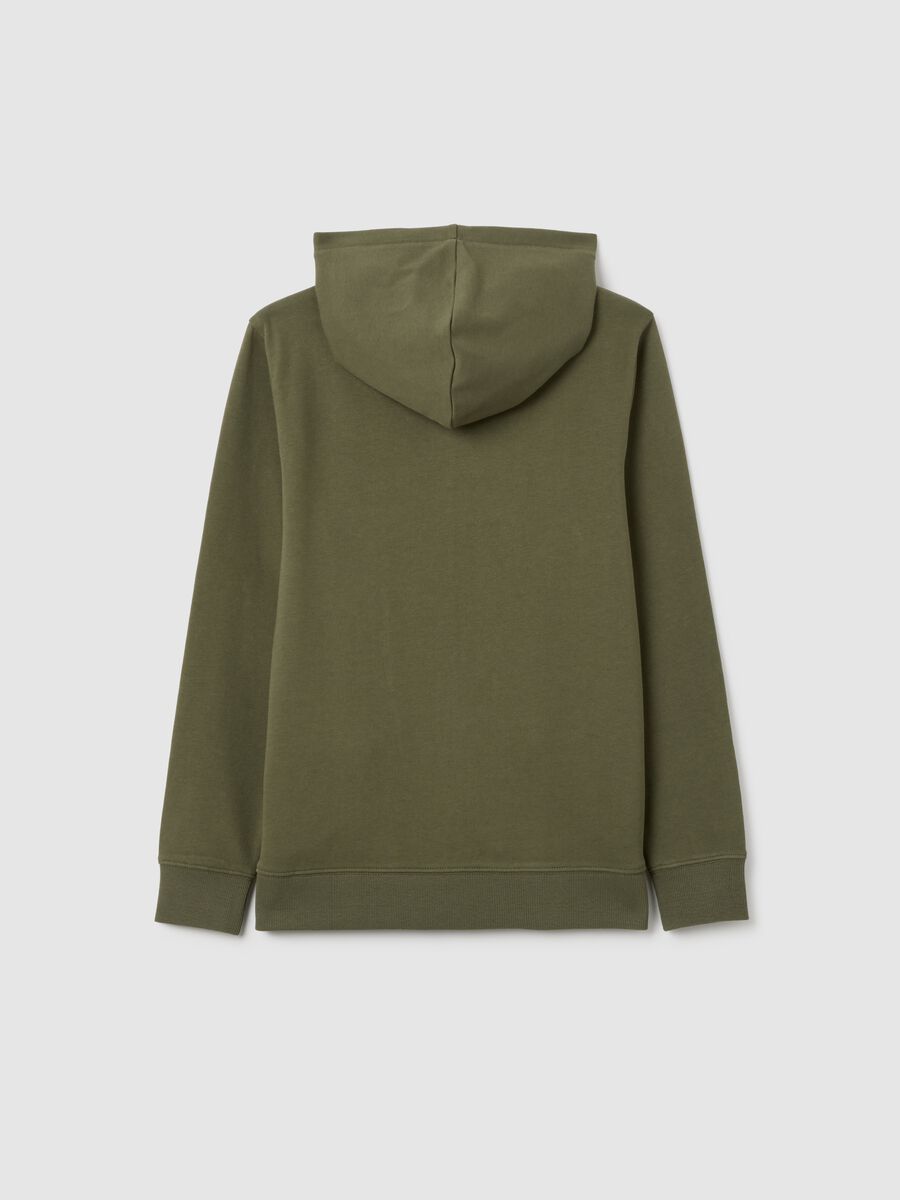 Boys' pure cotton green hoodie regular fit_1