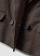 Brown stretch viscose cropped blazer_1