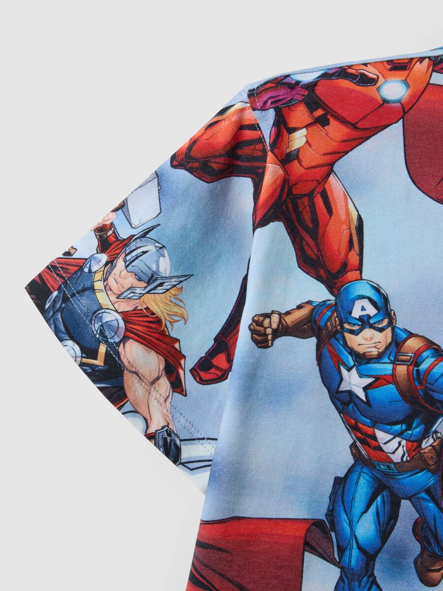 Kids' multicolour pure cotton oversized Avengers T-shirt_3
