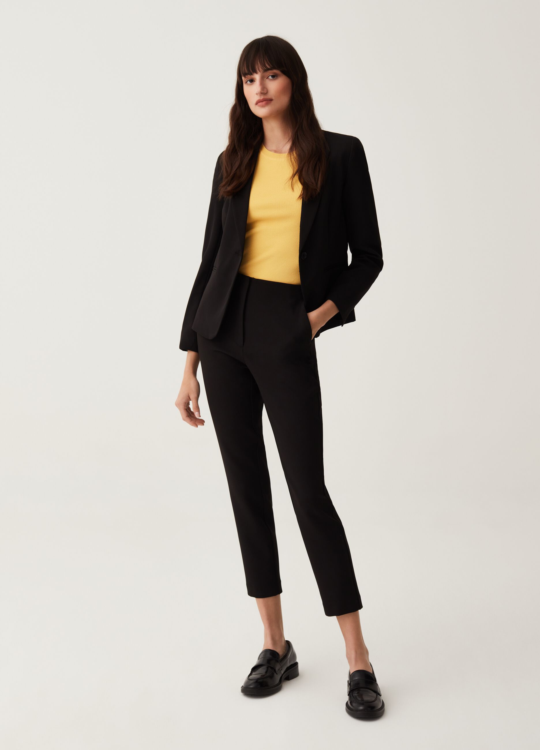 Blazer stretch tinta unita