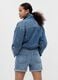 Girlfriend shorts in denim with raw hem_1