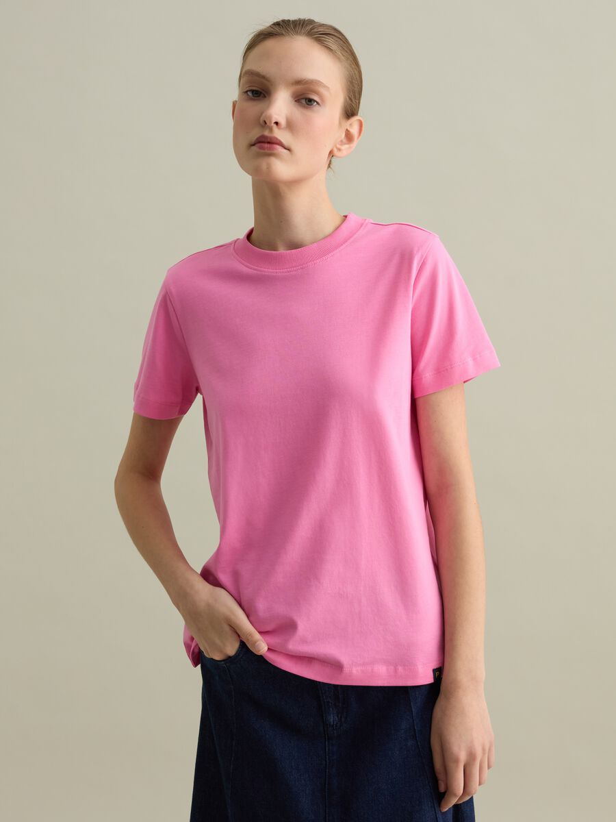 Cotton T-shirt with round neck_0