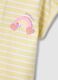 Girls' multicolour striped pure cotton T-shirt with hearts_3
