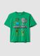 Green pure cotton kids&rsquo; T-shirt with Minecraft prints_0