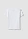 Girls' white stretch cotton t-shirt regular fit_1