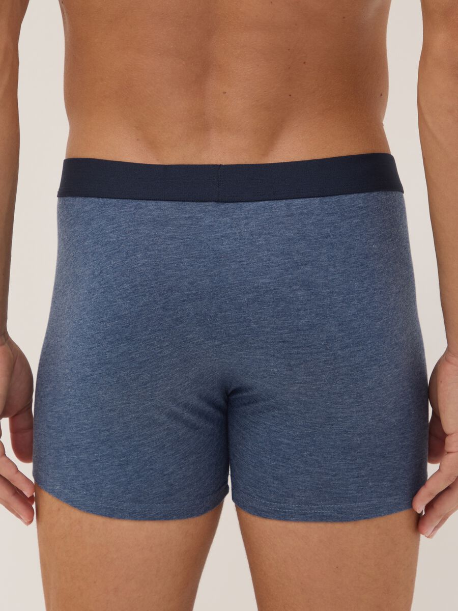 Tripack di boxer blu e neri in cotone organico elasticizzato_2