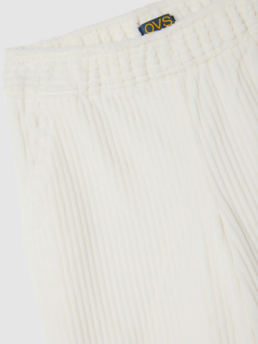 White regular-waist trousers in fabric blend_2