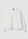 White pure cotton shirt with floral embroidery, regular fit_4