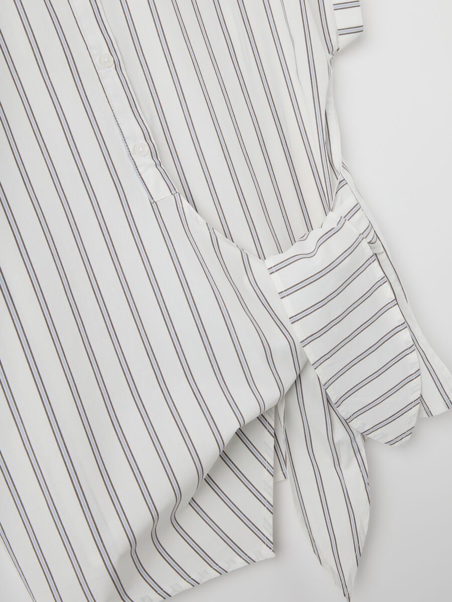 Striped Shirt with Side Knot_5