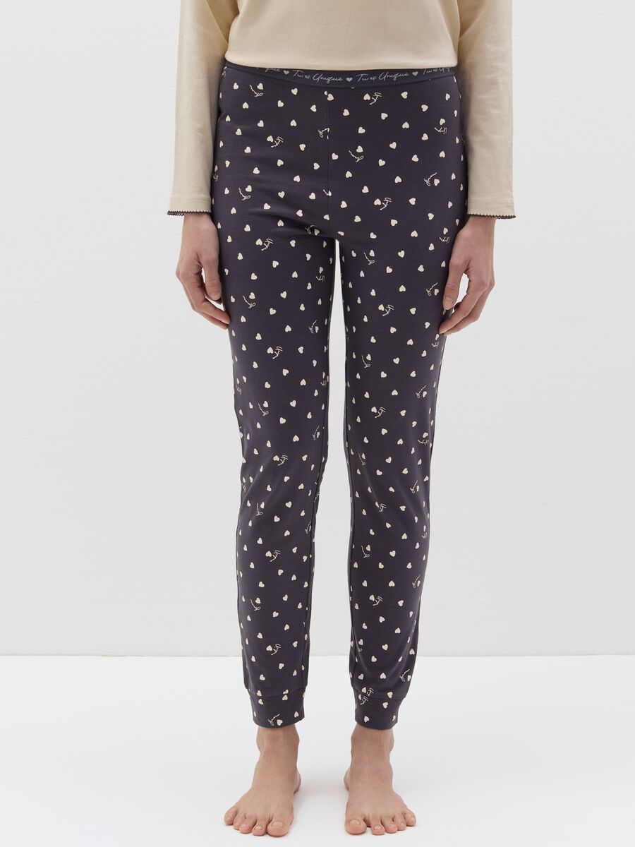 Pyjama trousers with all-over print_1