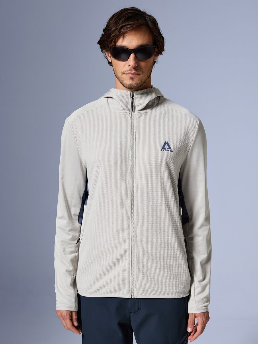 ALTAVIA WITH DEBORAH COMPAGNONI Hooded Full Zip Waffle Fleece_1