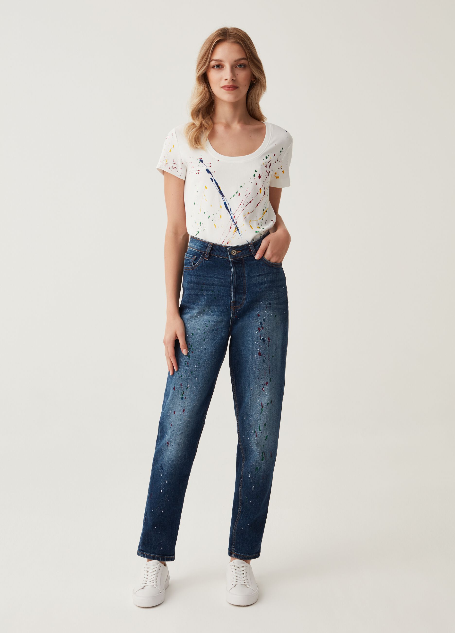 Jeans mom fit slim RE-UP_0