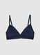 Blue triangle bra with lace and thin straps_4
