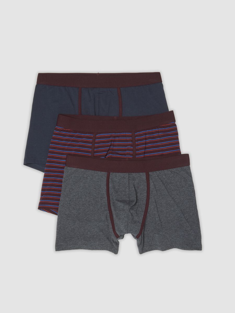 Tripack boxer midi multicolor in cotone organico elasticizzato_0