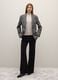 Grey checked blazer with oversized fit_0
